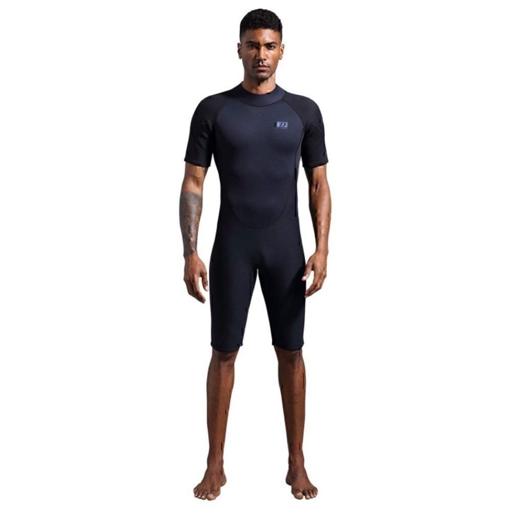 New! Small Dark Lightning 3/2mm Short-Sleeved Men’s Wetsuit , Black